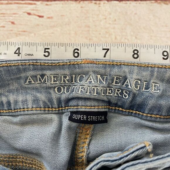 American Eagle Outfitters Super Stretch Flare Jeans Women's Size 0 Long - Picture 8 of 15